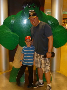 The boys and Lego Hulk