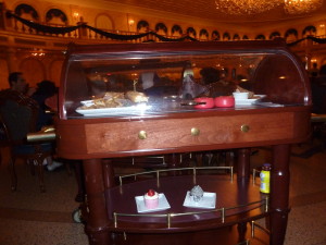 Our lunch magically arrived on this cart!