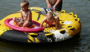 Kiddos playing on the tube