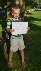 Adam on the first day of school!