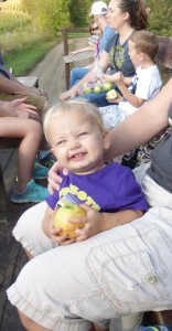Allison had at least one apple in her hands at all times!