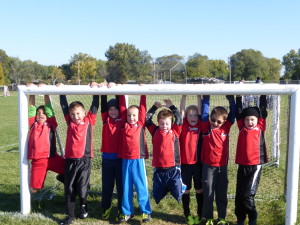 Adam with his team at their last game!