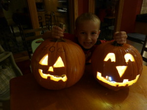 Old school style pumpkin carving