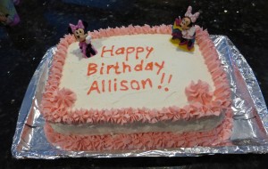 I made Allison's Minnie Mouse cake!