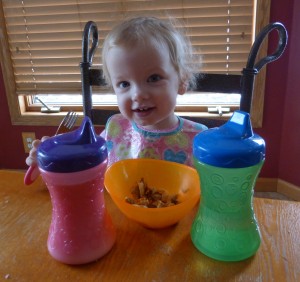 Pancakes for breakfast on her birthday morning!