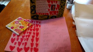 My card and gifts from Adam that he made!