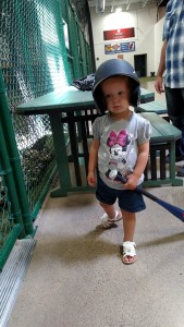 Allison ready to try out the batting cages