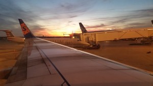 The sun was setting as we were leaving Dallas. It was beautiful!