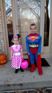 Minnie Mouse and Super Man! 