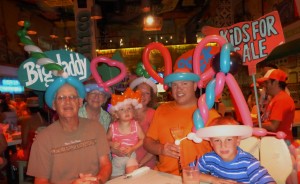 Dinner at Senor Frog's and we all got balloon hats. It was a fun night!