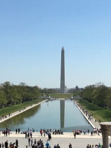 View of Washington Monument from the steps of the Lincoln Memorial. Awesome!