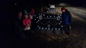 We always visit Grandpa Gary on Christmas Eve and put out some lights for him