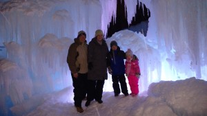 Family date night at the Ice Castles!